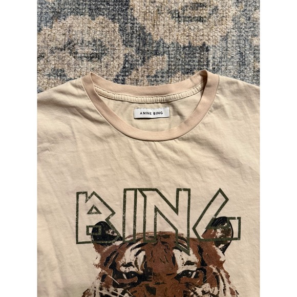 ANINE BING Organic Cotton Tiger Tee Size XS Excellent Condition - Picture 3 of 5